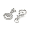 Brass Micro Pave Cubic Zirconia Pendants KK-U056-21P-2