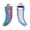Rainbow Color Alloy Pendants PALLOY-N156-142-NR-3