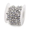 Handmade ABS Imitation Pearl & Rhinestone Round Chains CHS-L028-03P-04-3