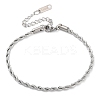 Non-Tarnish 304 Stainless Steel Rope Chain Bracelets for Women LS-BJEW-G712-14B-P-1