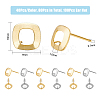 80Pcs 2 Colors 201 Stainless Steel Stud Earring Findings STAS-DC0011-33-2