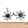 Natural Amethyst Spider Web Pendants G-Q163-09AS-08-3