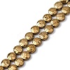 Electroplated Natural Lava Rock Beads Strands G-A256-F01-01C-1