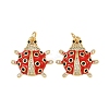 Brass Micro Pave Cubic Zirconia Pendants KK-C095-08A-G-1