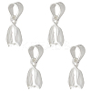 4Pcs 925 Sterling Silver Ice Pick Pinch Bails FIND-HS0002-08C-1