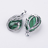 Synthetic Malachite Pendants G-E442-04B-2