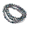 Electroplate Transparent Glass Beads Strands GL-CBA7A17-02A-13-4
