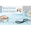Kissitty 120 Sets 12 Styles Brass Screw Clasps KK-KS0001-24-20