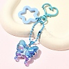 Acrylic Butterfly Pendant Decoration HJEW-YW00058-02-1