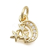 Brass Micro Pave Cubic Zirconia Charms KK-D431-020C-G-1