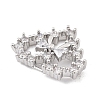 Brass Micro Pave Clear Cubic Zirconia Pendants LS-KK-K371-29B-P-2