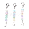 3Pcs 304 Stainless Steel with Dyed Natural Freshwater Shell Bead Pendant Decoration HJEW-JM03187-02-1