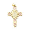 Rack Plating Brass Micro Pave Cubic Zirconia Pendants ZIRC-I059-15G-07-2