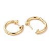 Lock Brass Huggie Hoop Earrings for Women EJEW-B056-14G-2