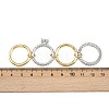 Brass Micro Pave Cubic Zirconia Plain Band Finger Rings for Women RJEW-P160-01F-G01-6
