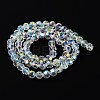 Transparent Electroplate Glass Beads Strands GLAA-Q099-J01-10-3