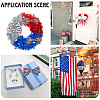 2 Rolls 2 Styles Independence Day Themed Cloth Ribbon OCOR-GF0004-51B-4