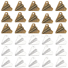 80Pcs 2 Colors Tibetan Style Alloy Pendants FIND-SC0007-30-1