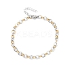 304 Stainless Steel Rolo Chain Bracelets for Women BJEW-Z152-01GP-4