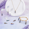 10Pcs Electroplated Raw Rough Natural Quartz Crystal Copper Wire Wrapped Pendants FIND-FH0009-12A-5