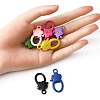 10Pcs Spray Painted Alloy Lobster Claw Clasps FIND-YW0001-58-4