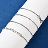 Brass Rolo Chains Necklaces for Women NJEW-D302-45P-5