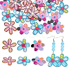 30Pcs 3 Style Transparent Acrylic Pendants KY-CA0001-30-1
