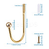 Zinc Alloy U Shape Hook Hangers Curtain SW-TAC0002-07C-10