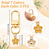 21Pcs 7 Colors Alloy Enamel Pendant Decorations HJEW-GA00037-2