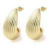 Teardrop Brass Stud Earrings for Women EJEW-A034-04G-1
