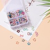 220Pcs 4 Styles Rainbow ABS Plastic Imitation Pearl Linking Rings OACR-YW0001-18-7