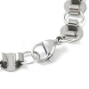 Non-Tarnish 201 Stainless Steel Flat Round Link Chain Bracelets for Women Men BJEW-I316-08B-P-3