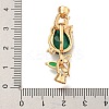 Brass Micro Pave Clear Cubic Zirconia Fold Over Clasps KK-U037-16G-3
