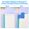 16Pcs 8 Colors PU Imitation Leather Heart Bookmarks AJEW-TA0002-61-5