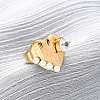 304 Stainless Steel Adjustable Cuff Rings for Women LS-RJEW-B126-03G-1