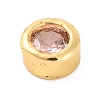 Rack Plating Flat Round Brass Micro Pave Cubic Zirconia Cabochons KK-F874-03G-03-2