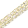 Electroplate Transparent Glass Beads Strands GLAA-C029-02A-08-1