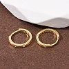 925 Sterling Silver Micro Pave Clear Cubic Zirconia Hoop Earrings EJEW-K317-04G-2