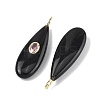 Natural Obsidian Pendants G-D357-03D-2