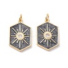 Brass Micro Pave Clear Cubic Zirconia Pendants ZIRC-Z019-44A-NR-2