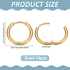 10Pcs Ion Plating(IP) 304 Stainless Steel Hoop Earrings for Women EJEW-ME0001-06-2