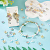 100Pcs 5 Colors Transparent Electroplate Glass Bead Caps EGLA-TA0013-10-7