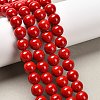 Natural Dyed Mashan Jade Gemstone Bead Strands G-R272-10mm-01-1
