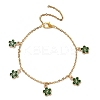 Flower Alloy Enamel Charm Bracelets BJEW-JB12285-01-2
