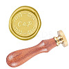 Brass Retro Wax Sealing Stamp AJEW-WH0207-014-1