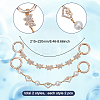 4Pcs 2 Styles Butterfly Heart Alloy Crystal Rhinestone & ABS Imitation Pearl Shoe Chain Decorations HJEW-AR00020-2