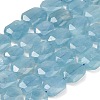 Natural Aquamarine Graduated  Beads Strands G-B178-H01-01-2