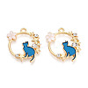 Alloy Crystal Rhinestone Pendants LS-X-ENAM-S120-002B-1