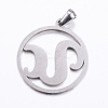 Non-Tarnish 304 Stainless Steel Pendants STAS-K162-074P-2