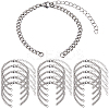 16Pcs 304 Stainless Steel Twisted Chains Bracelet Making AJEW-SC0002-50-1